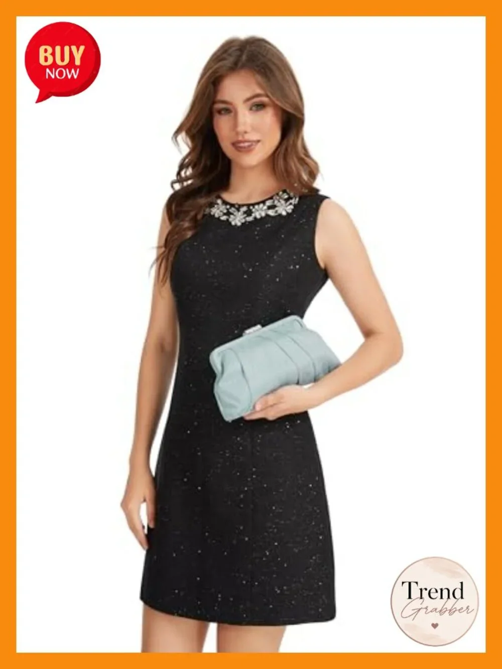 Faux Suede Pleated Evening Clutch Purse with Rhinestone Clasp